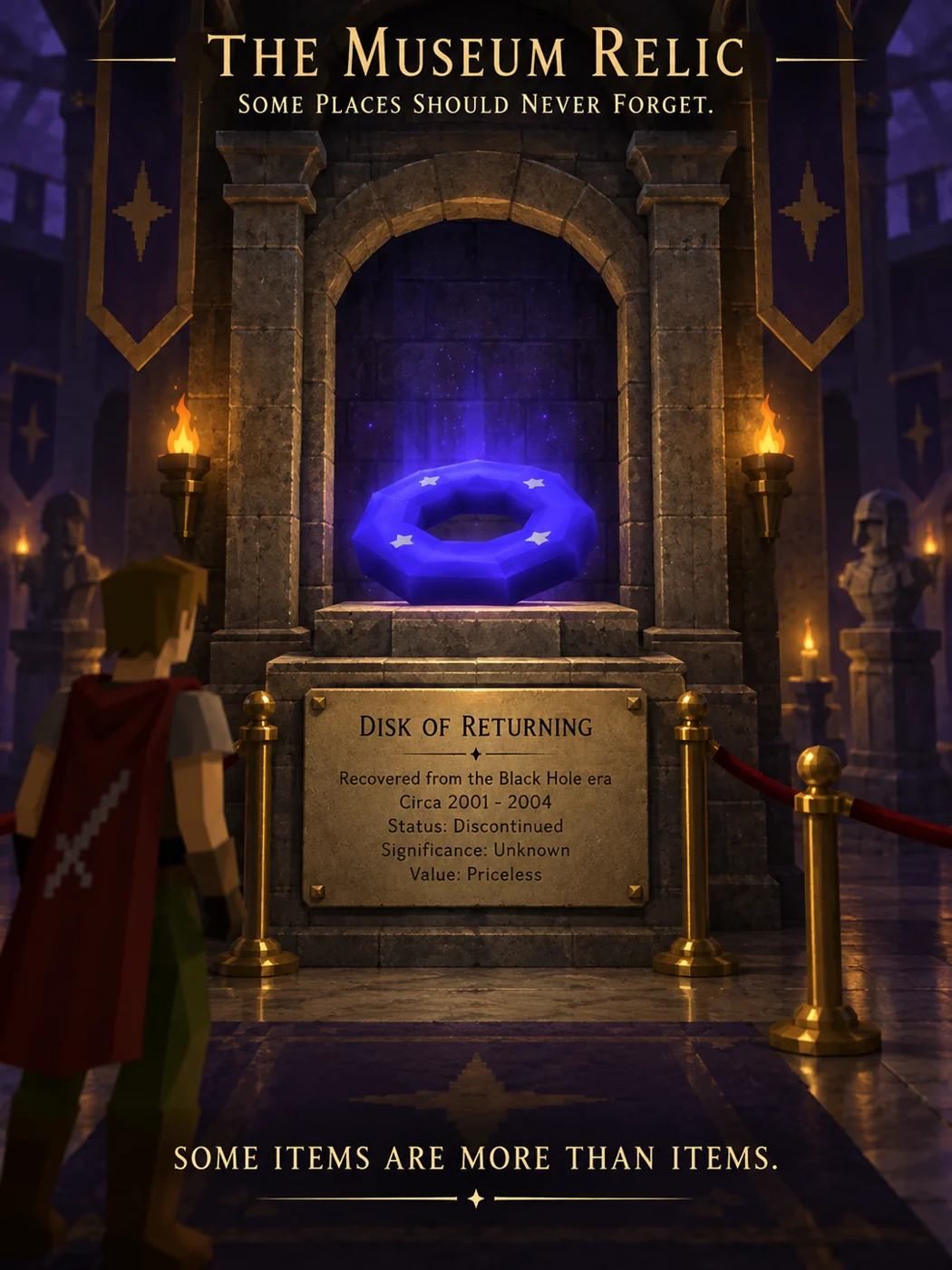 The Disk of Returning displayed in a mystical museum